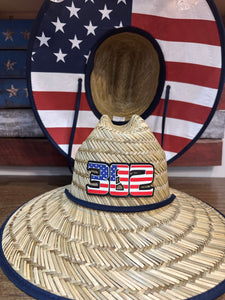 Richardson - 302 Flag  STRAW Hat